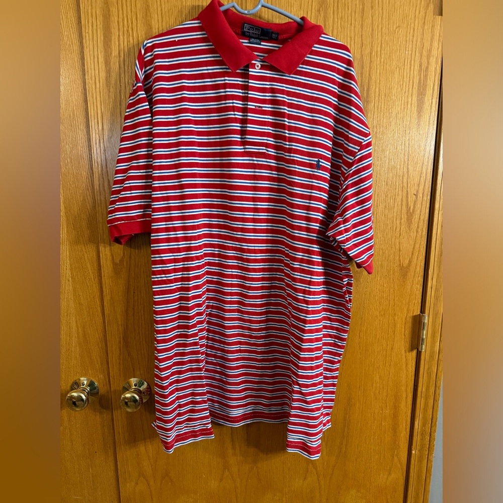 Polo by Ralph Lauren 3XLT red and blue/white stripes